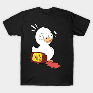 Funny duck spilled BBQ sauce T-Shirt